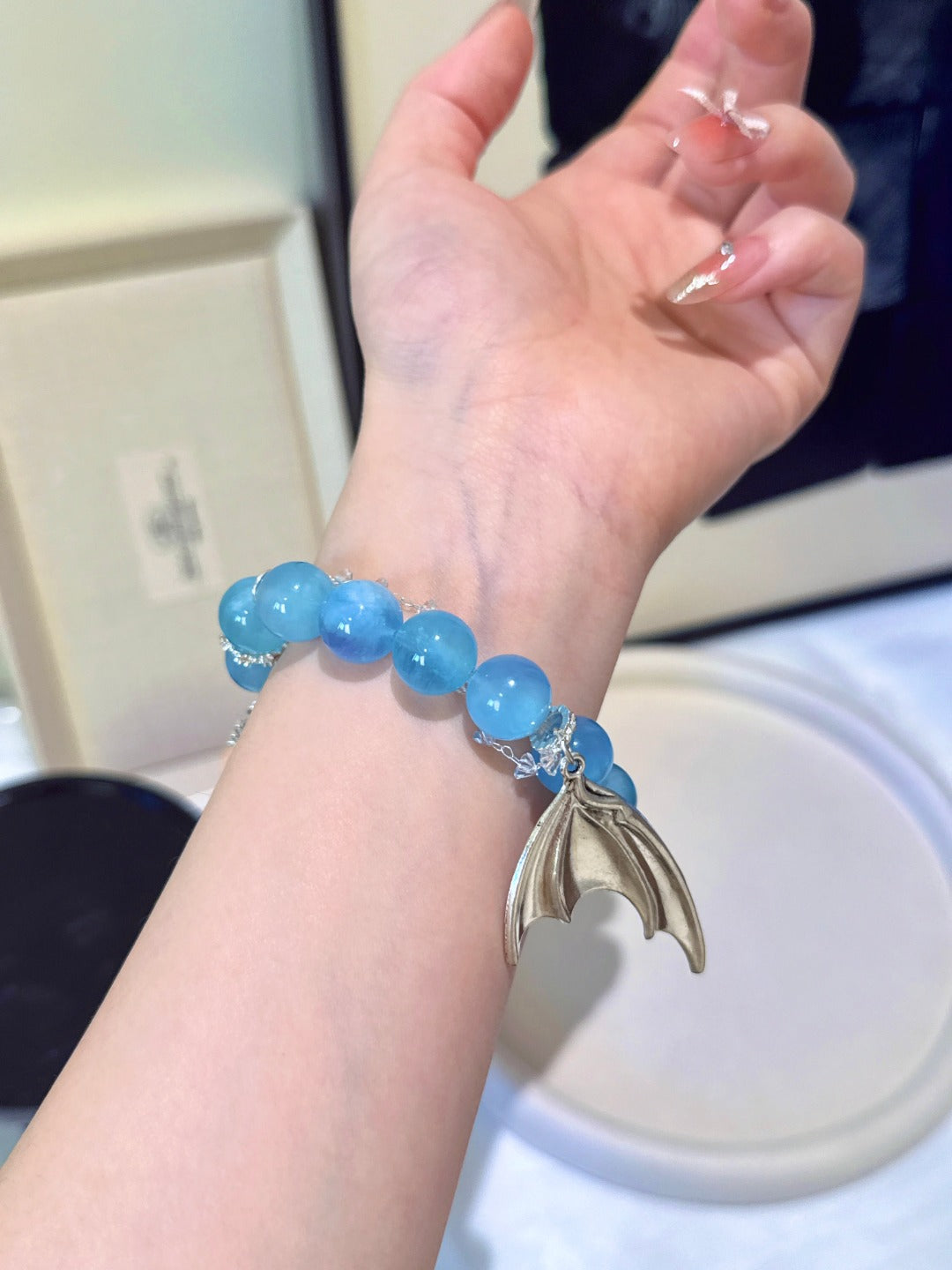 ▫️▪️ Aquamarine Magic Box Aquamarine Fishtail Bracelet